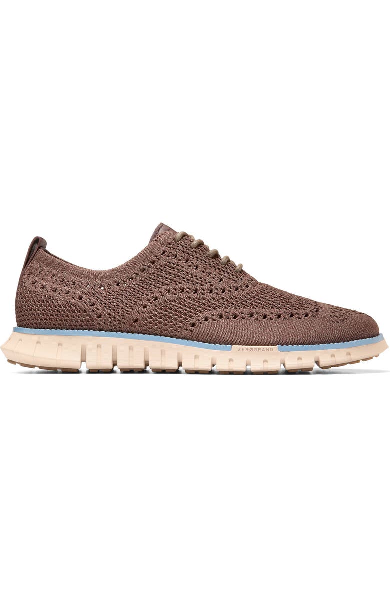 Cole Haan ZERØGRAND Remastered Stitchlite Wingtip Oxford, Alternate, color, Deep Olive / Forever Blue