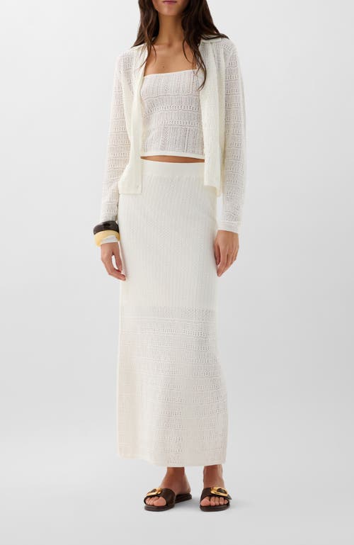 Scalpers Pointelle White Skirt In White
