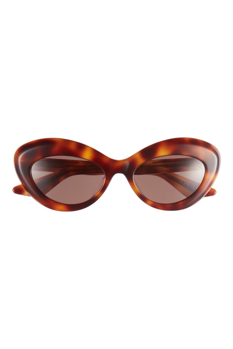 x KHAITE 1968C 53mm Oval Sunglasses, Main, color, DARK BROWN