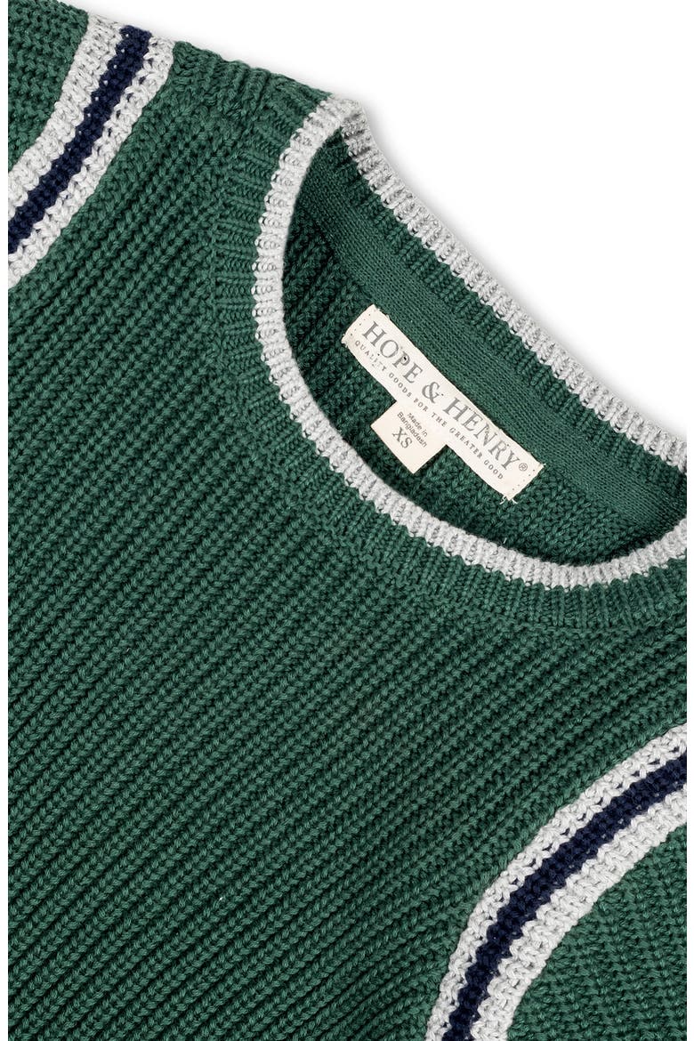 Baby Boys' Organic Sporty Crew Neck Sweater, Infant, Alternate, color, Collegiate Green