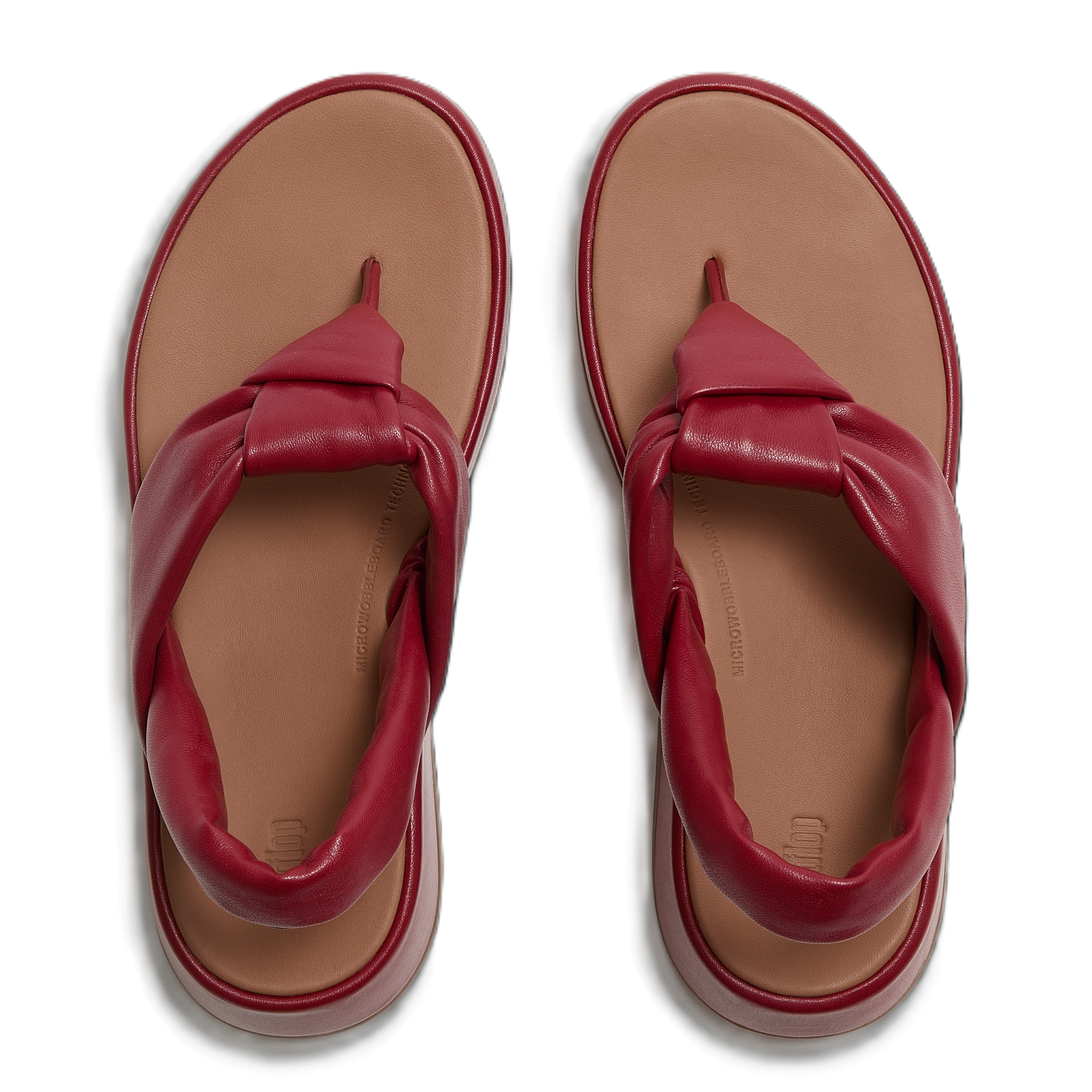 FitFlop F Mode Knot Sandals, Alternate, color, Burnt Berry