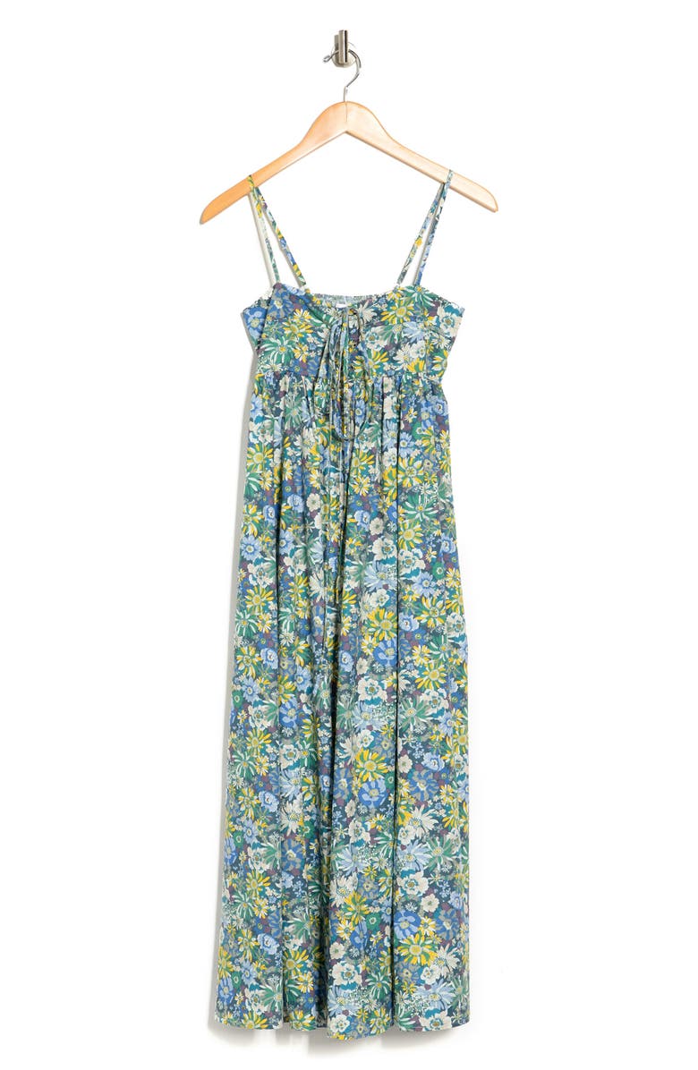 STITCHDROP Floral Sleeveless Button Front Maxi Dress, Alternate, color, 