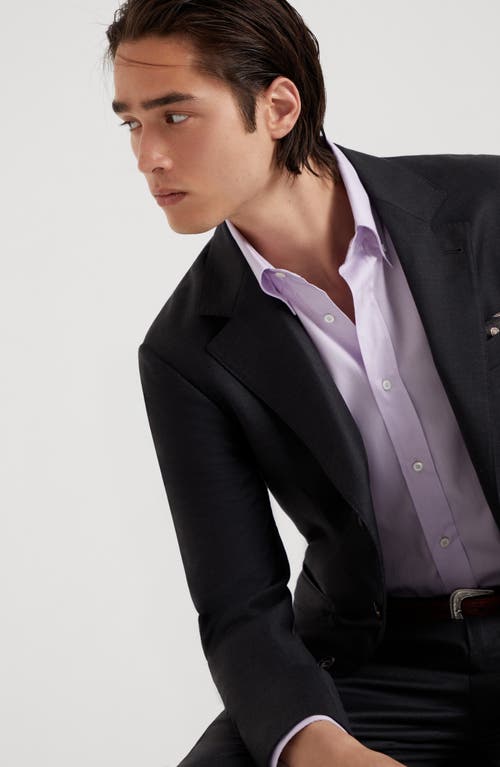 Brunello Cucinelli Houndstooth Blazer In Anthracite