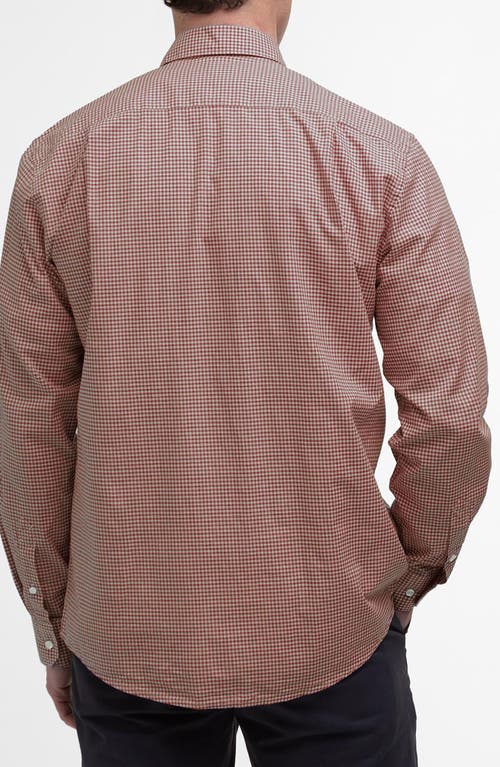 Barbour Finwell Tailored Fit Gingham Button-down Shirt In Rust