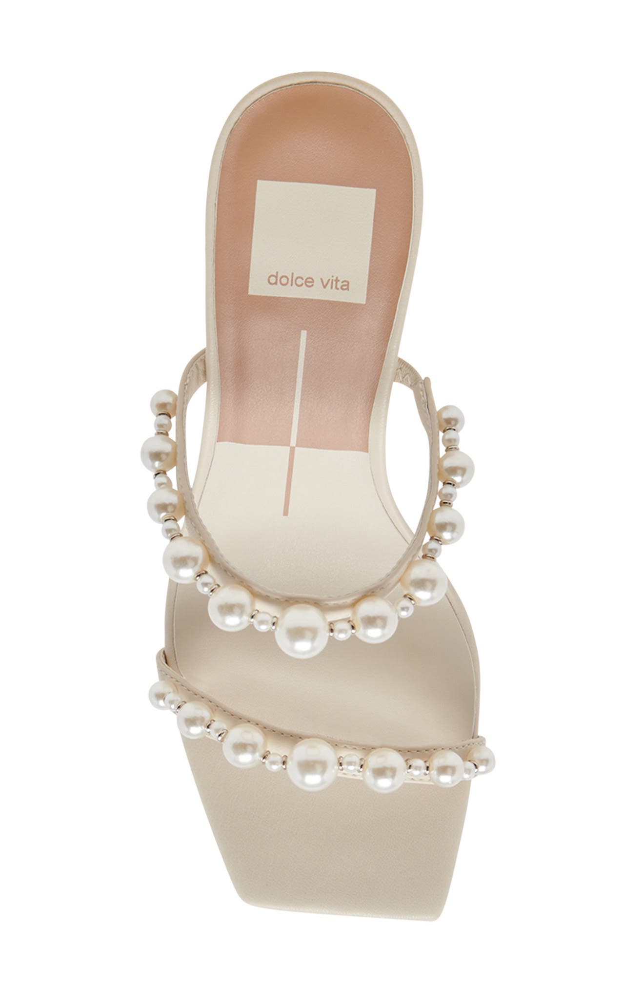 Dolce Vita Perna Imitation Pearl Slide Sandal, Alternate, color, Ivory Pearls