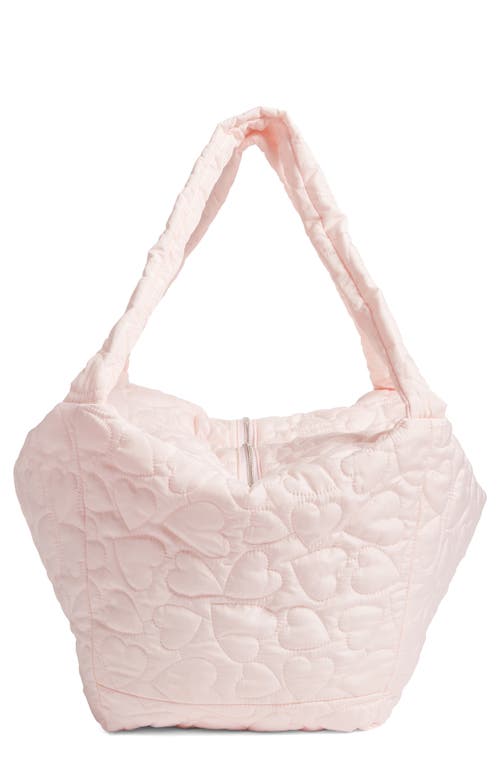 Bp. Quilted Heart Tote In Pink