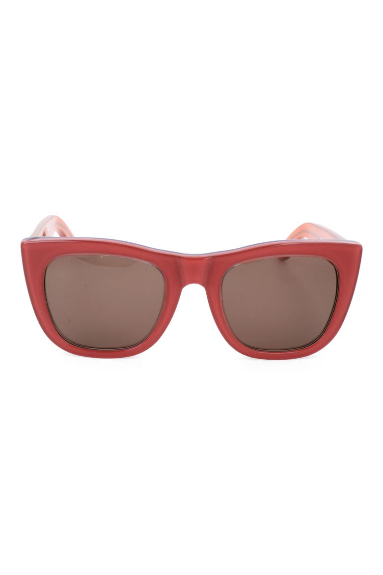 55mm Cat Eye Sunglasses, Main, color, BROWN