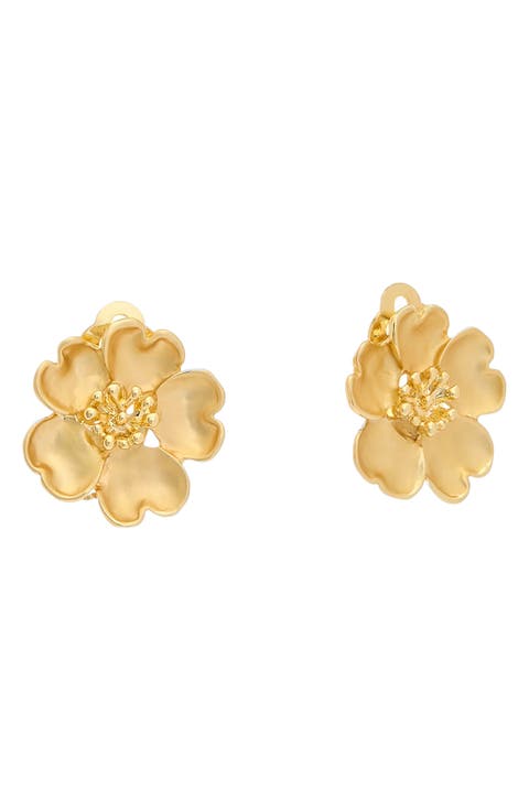 Flower Clip-On Earrings