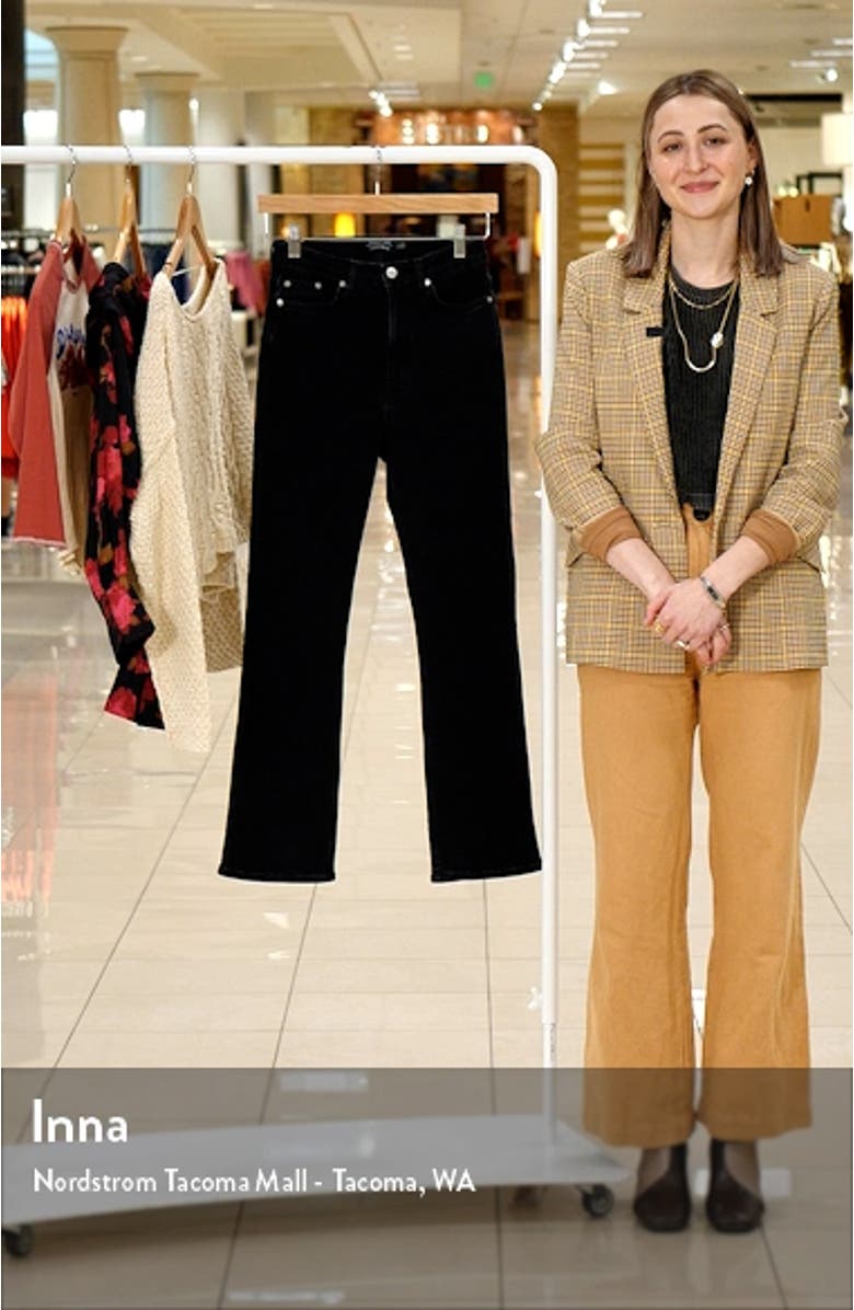 High Waist Ankle Crop Flare Jeans, sales video thumbnail