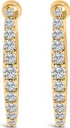 Haus of Brilliance 10K Gold 1/4 Cttw Lab Grown Diamond Heart Shaped Huggy Hoop Earrings