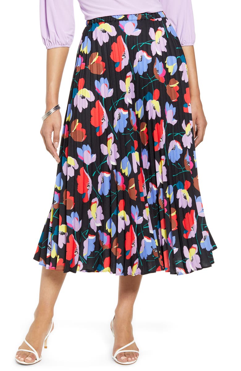 Halogen<sup>®</sup> Pleated Midi Skirt, Main, color, 