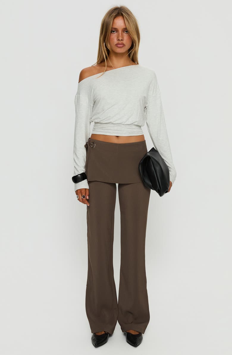 Princess Polly Ashlinn One-Shoulder Crop Knit Top, Alternate, color, 