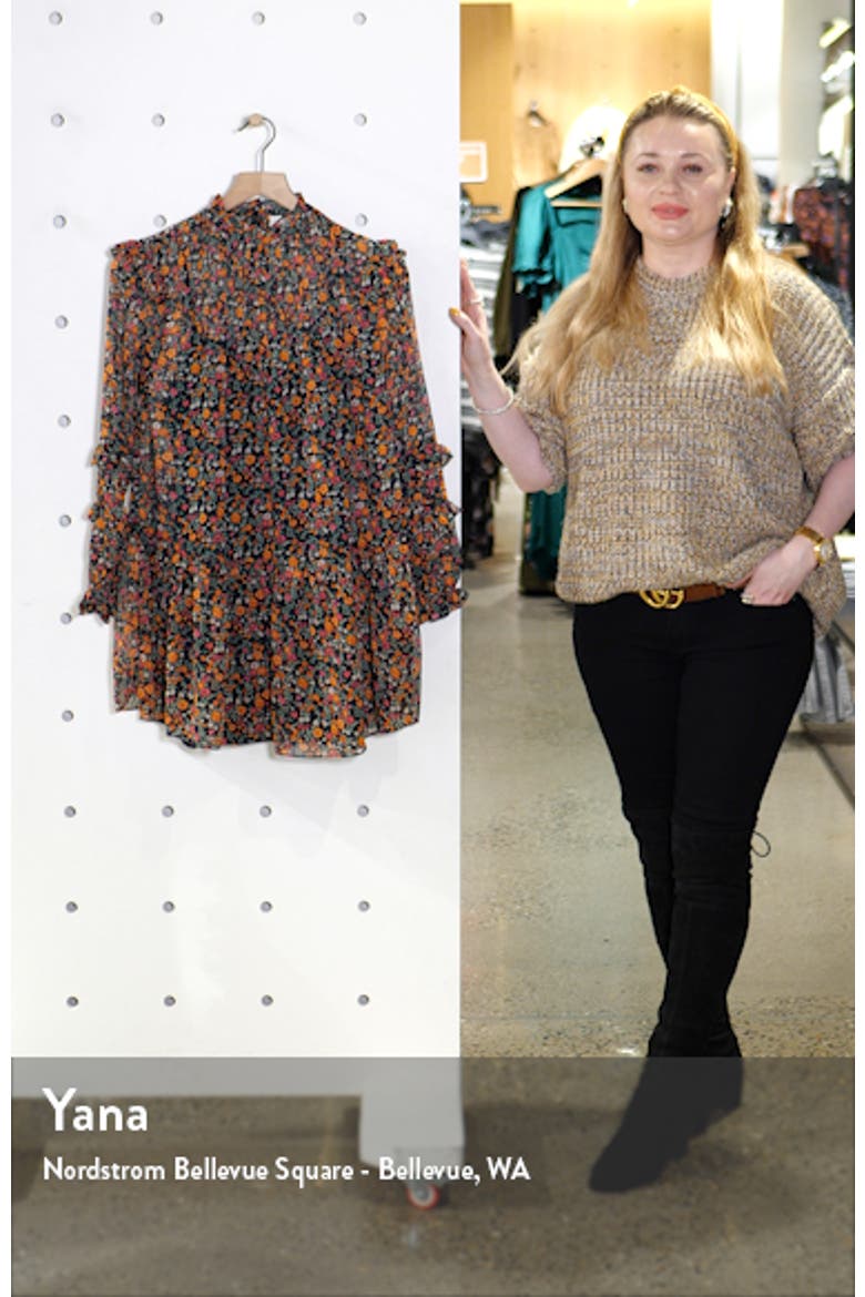 Long Sleeve Ditsy Floral Minidress video