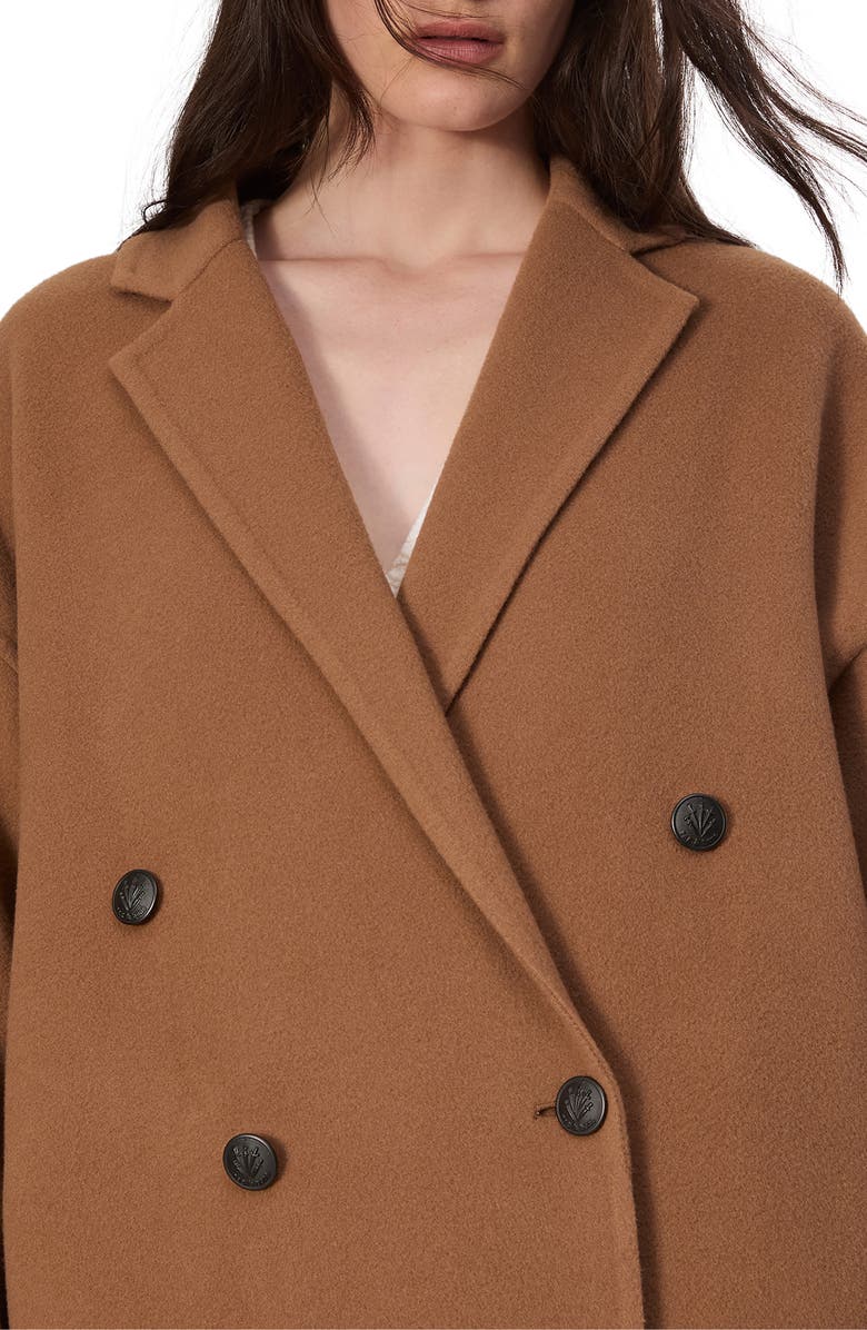 rag & bone Thea Wool Blend Coat, Alternate, color, Camel