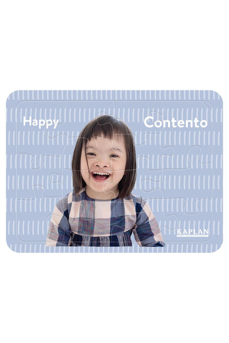 Emotion Puzzles with Real Images - Set of 8, Alternate, color, Green