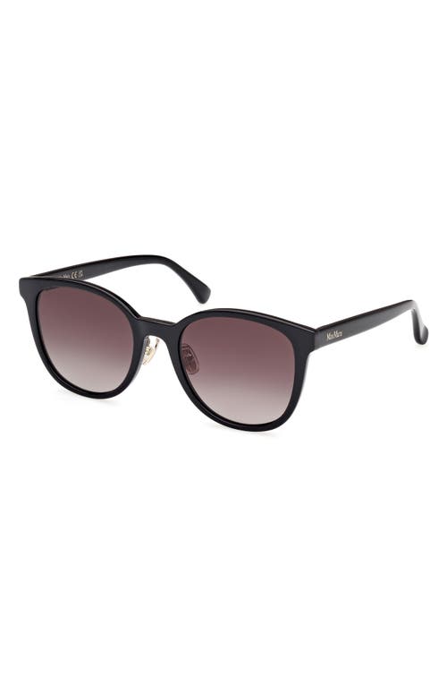 Max Mara 55mm Round Sunglasses In Black
