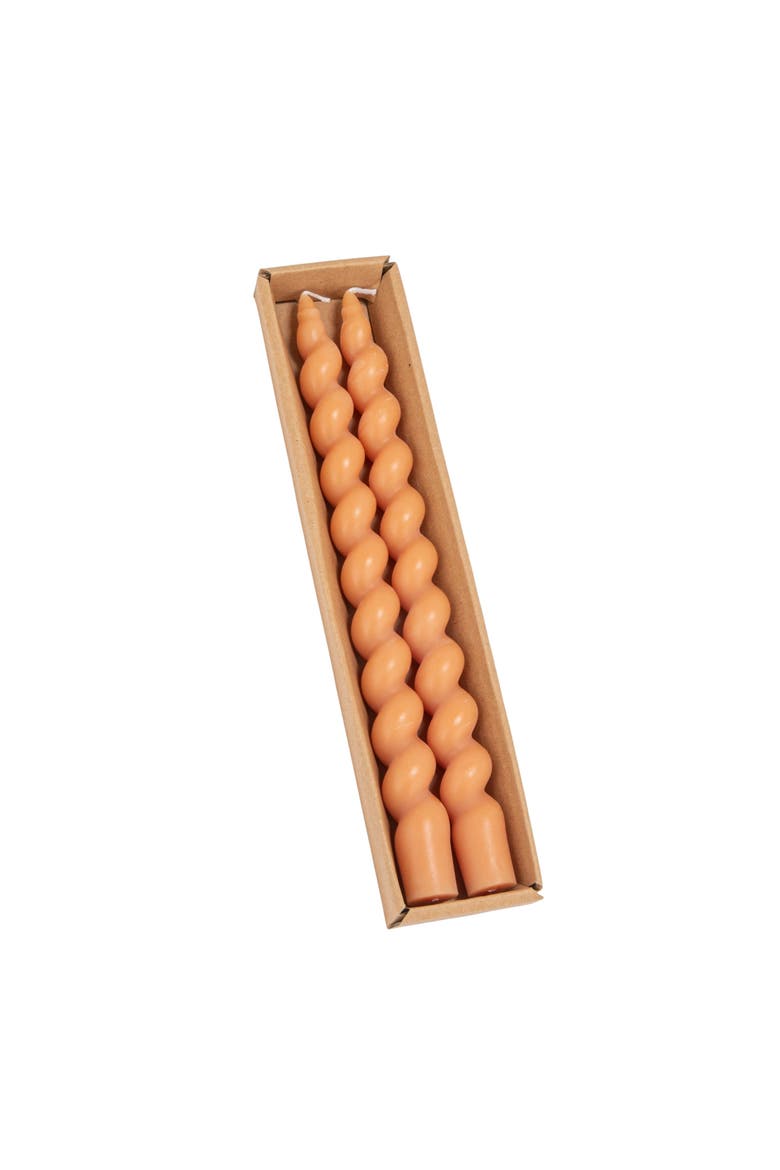 Unscented Twisted Taper Candles in Box, Main, color, Beige
