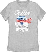 Star Wars Women's Star Wars Christmas Chillin R2-D2  Graphic T-Shirt