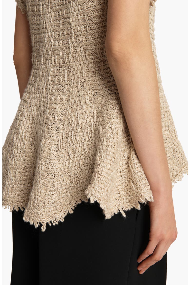 Gilles Funnel Neck Hemp & Silk Sweater, Alternate, color, FLAX