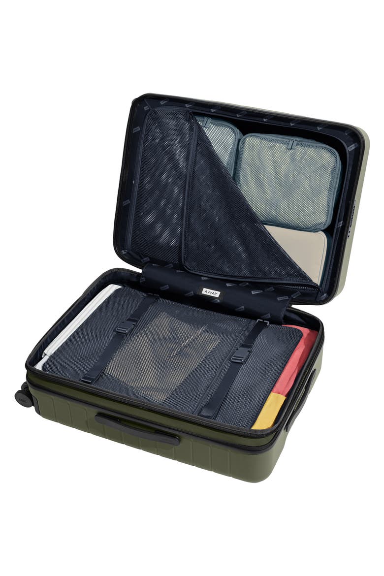 The Medium Flex Suitcase, Alternate, color, OLIVE GREEN