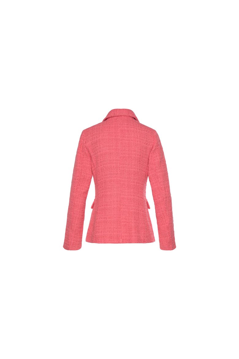 Double Breasted Boucle Blazer, Alternate, color, Coral