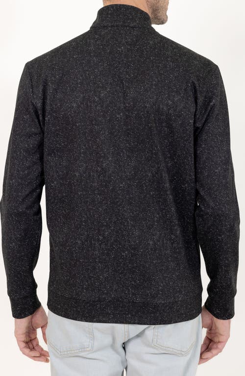 Pino By Pinoporte Men's Mockneck Zip Up Pullover In Black