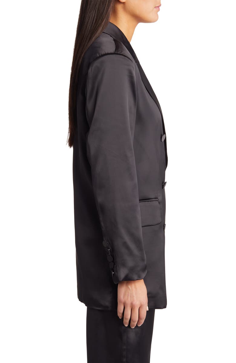 Amy Lynn Double Breasted Satin Blazer, Alternate, color, 