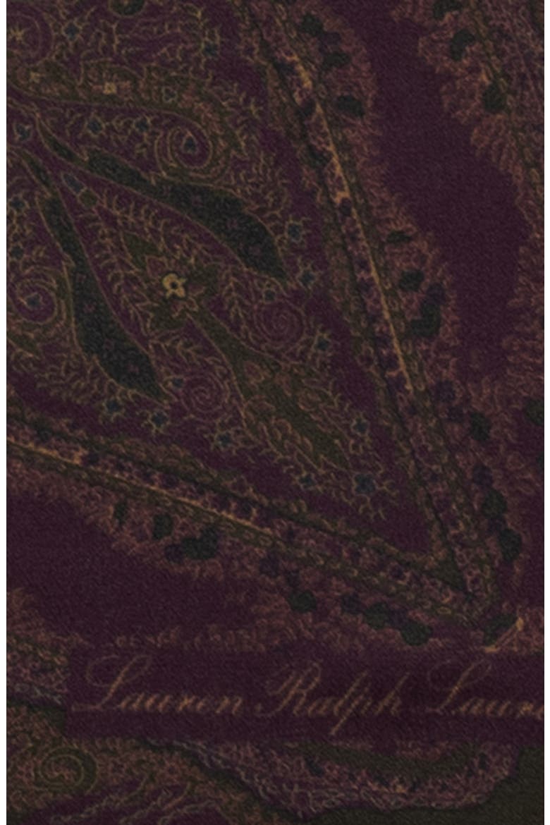 Paisley Silk Square Scarf, Alternate, color, DARK GARNET