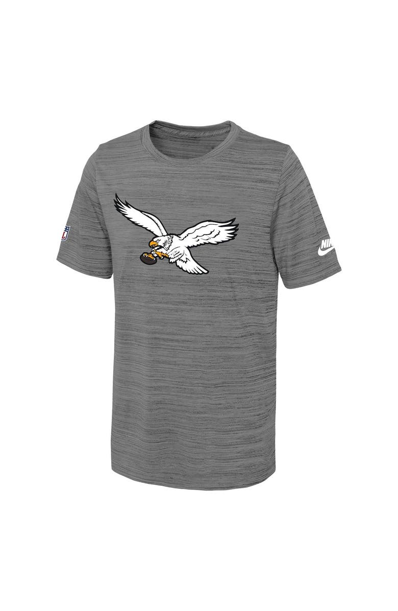 Nike Youth Nike Heather Gray Philadelphia Eagles Throwback Performance T-Shirt, Alternate, color, 