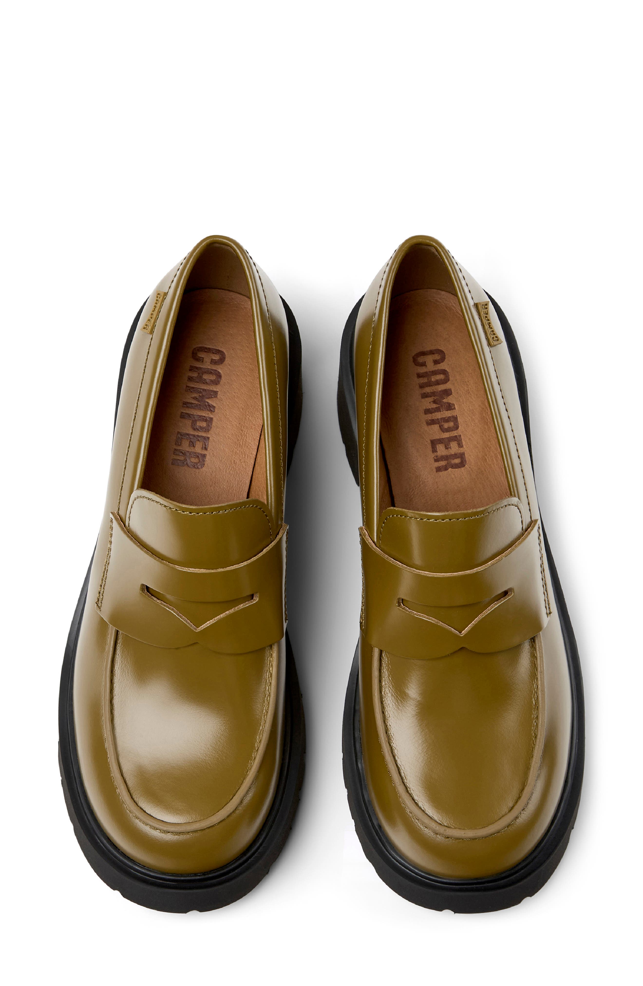 Milah Mismatched Loafers, Alternate, color, MEDIUM GREEN