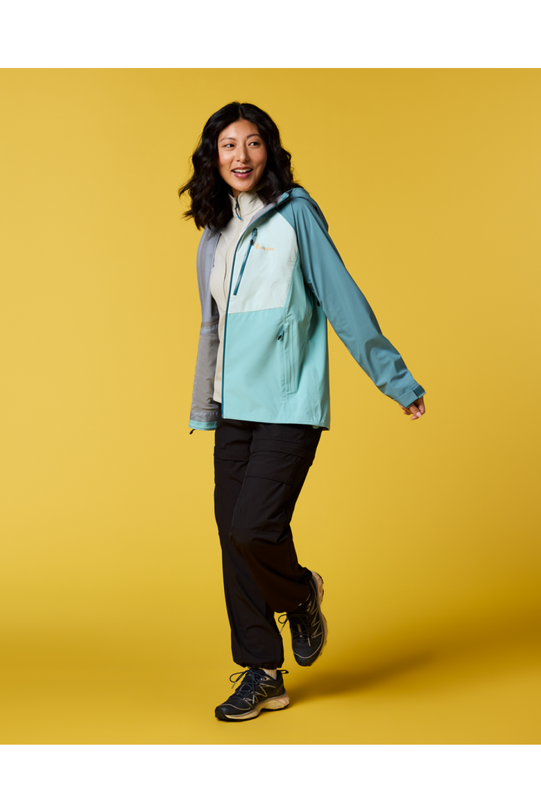 Impermeo 3L Hooded Shell Jacket - Women's, Alternate, color, Everglade and Tide Pool