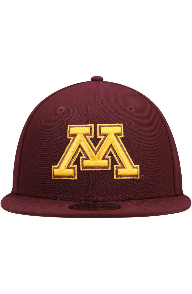 New Era Men's New Era Maroon Minnesota Golden Gophers Logo Basic 59FIFTY Fitted Hat, Alternate, color, Maroon