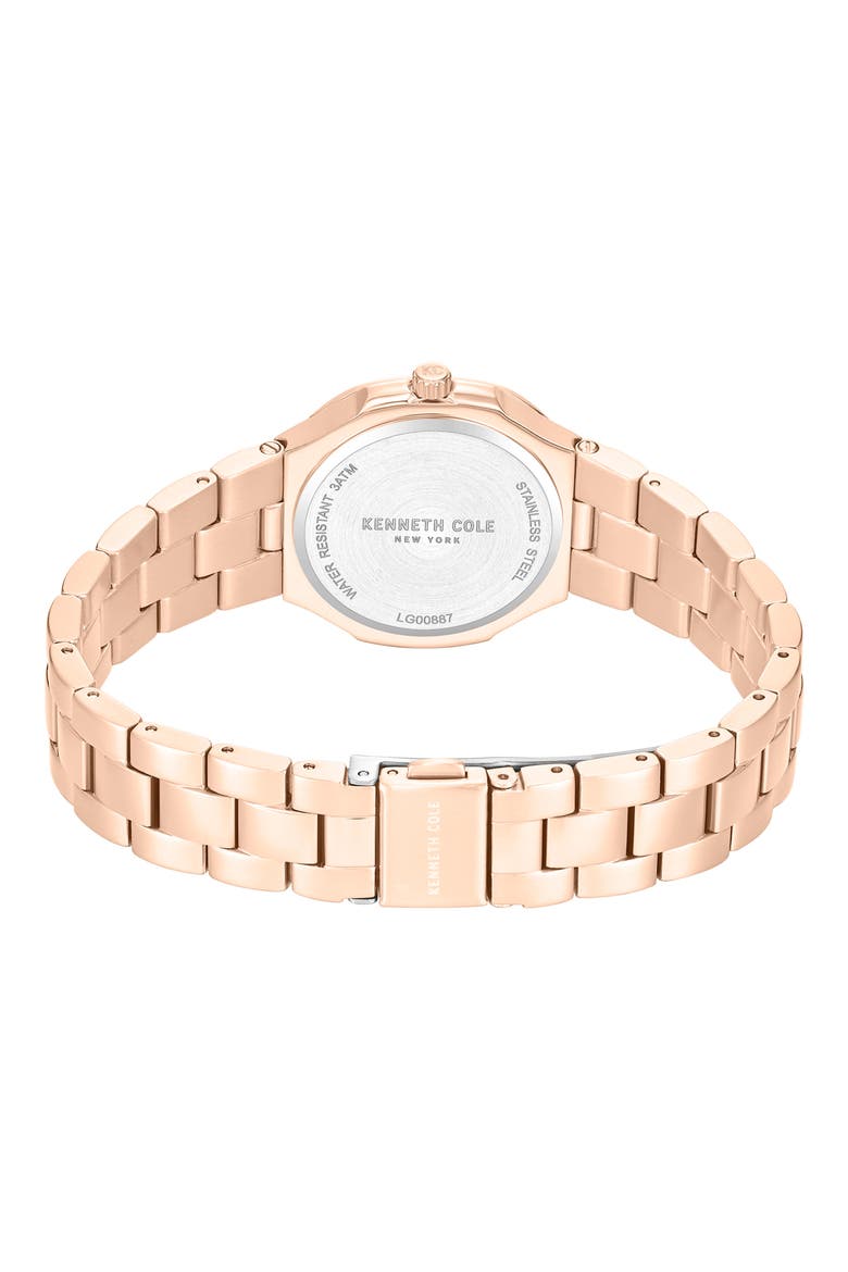 Mother-of-Pearl & Crystal Bracelet Watch, 33mm, Alternate, color, PINK / ROSE GOLD