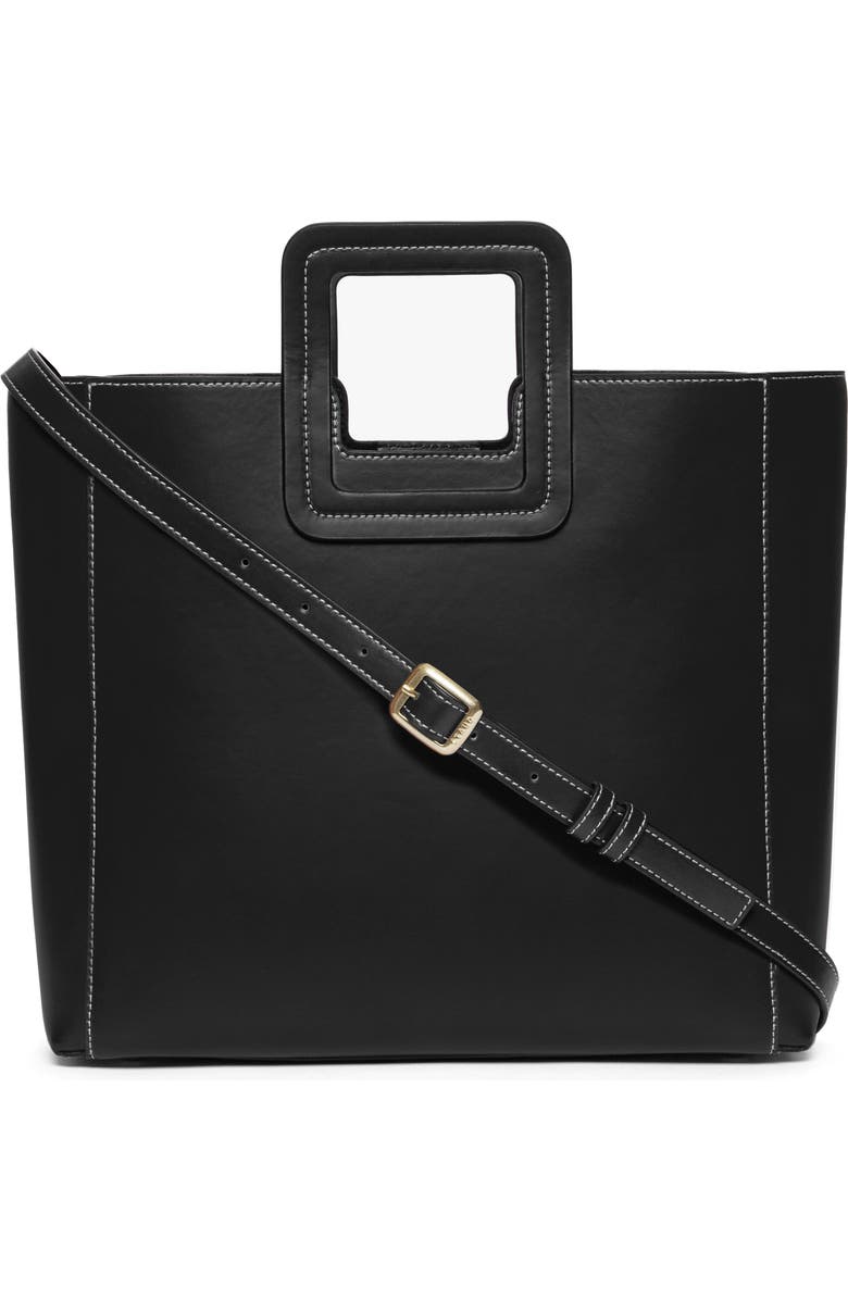 STAUD Shirley Calfskin Leather Handbag, Main, color,