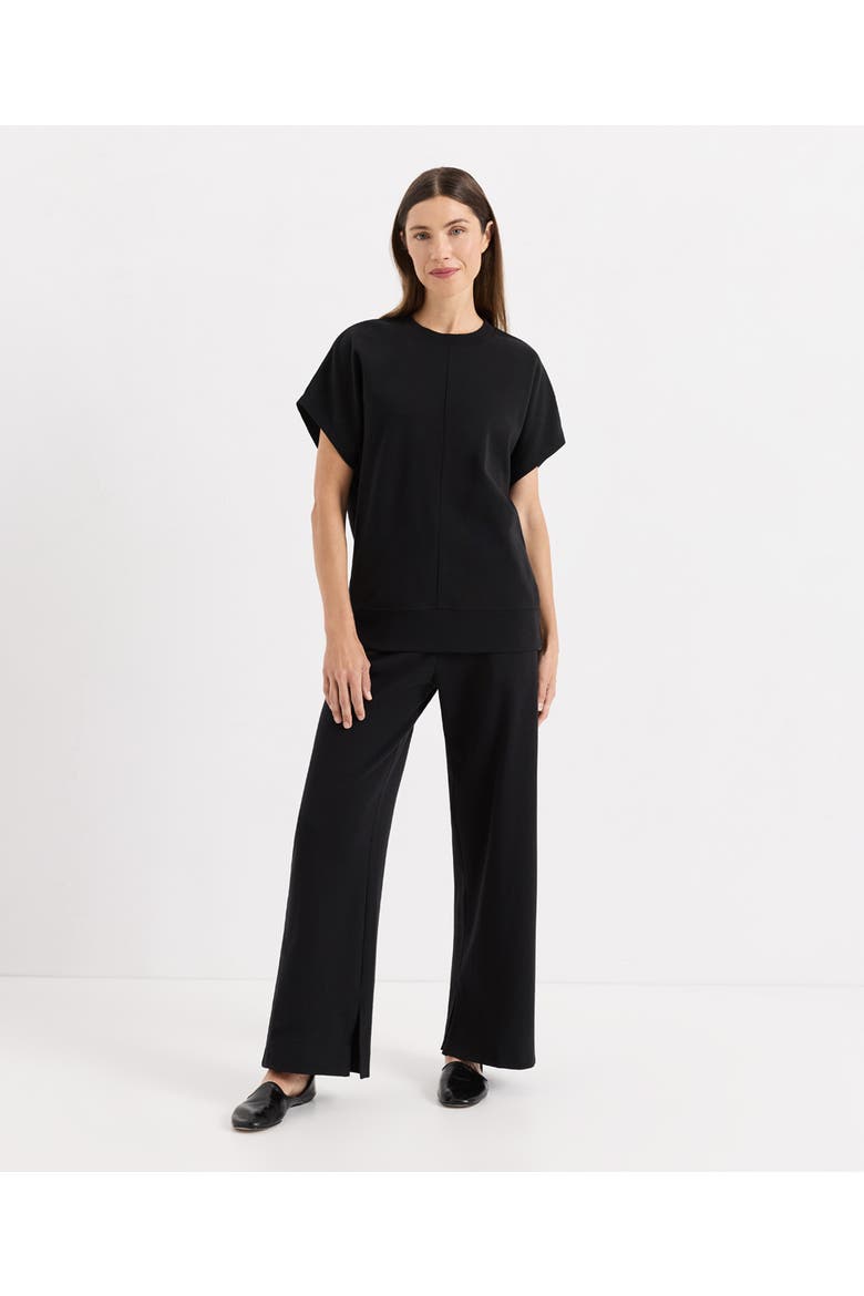 Organic Cotton Airplane Wide Leg Pant, Alternate, color, Black