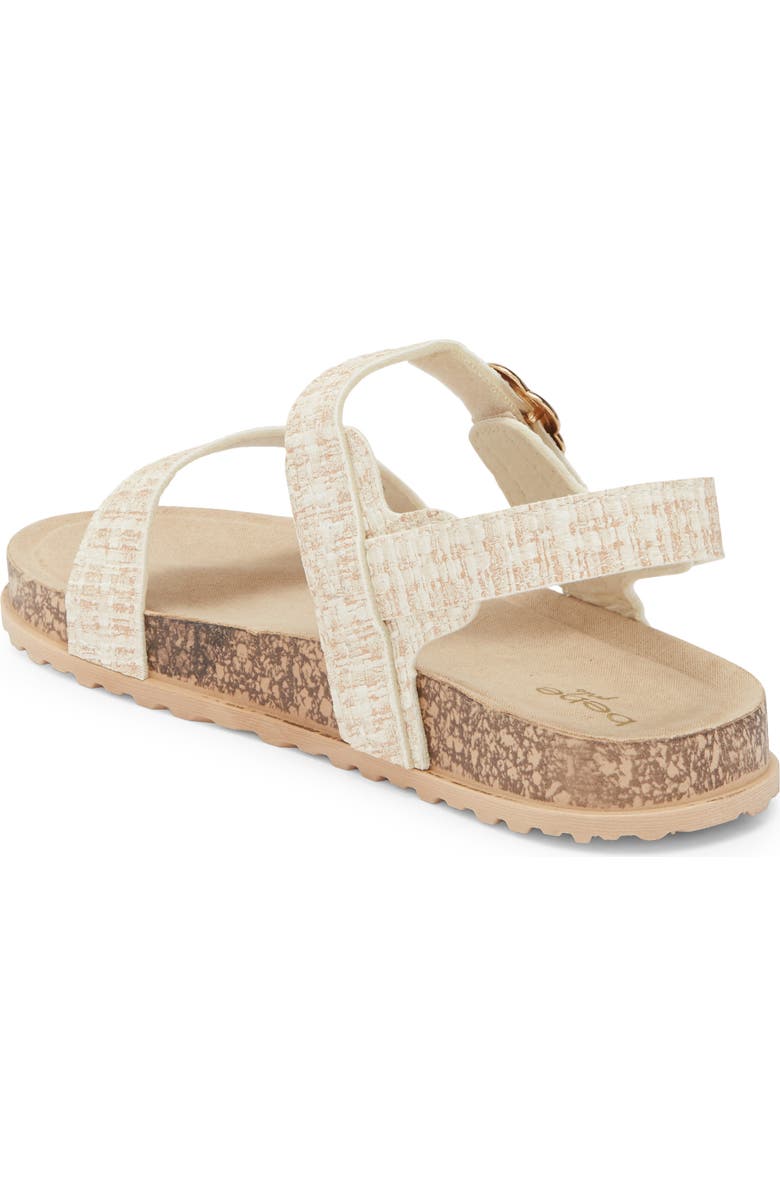 bebe Kids' Double Strap Footbed Sandal, Alternate, color, Tan