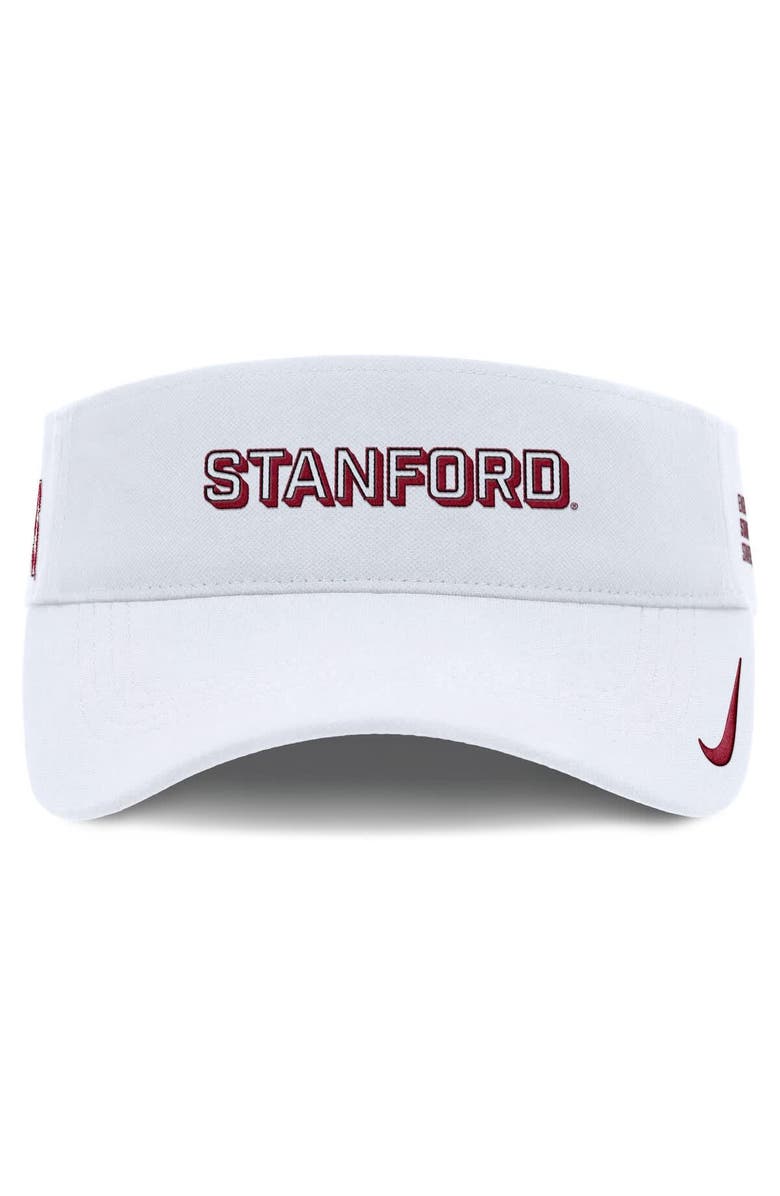 Nike Men's Nike White Stanford Cardinal 2025 On-Field Gameday Performance Ace Adjustable Visor, Alternate, color, White