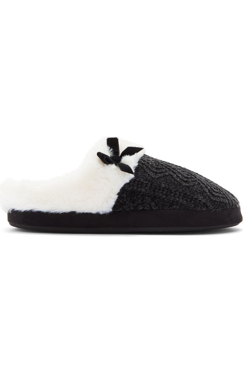 Rachel Roy Chenille Knit Slipper, Alternate, color, Black