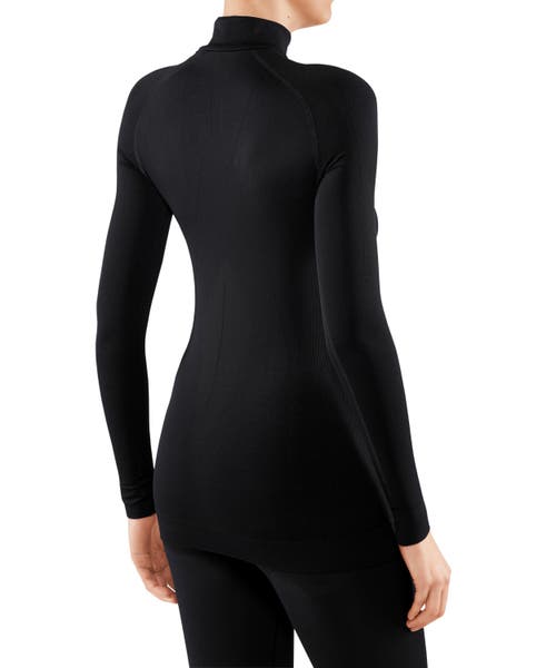 Falke Maximum Warm Zip Base Layer Top In Black