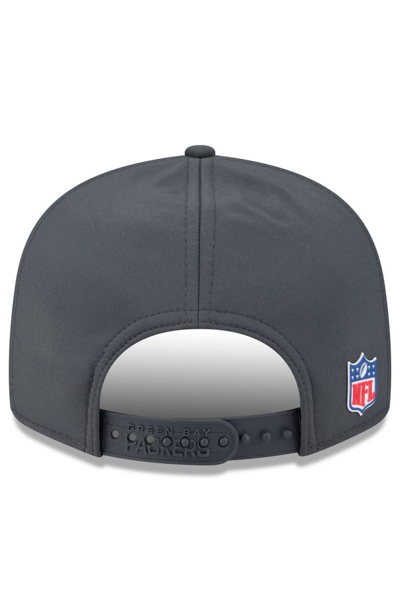 New Era Men
s New Era Charcoal Green Bay Packers 2025 Sideline Cold Weather Split Panel 9FIFTY Snapback Hat, Alternate, color, Charcoal