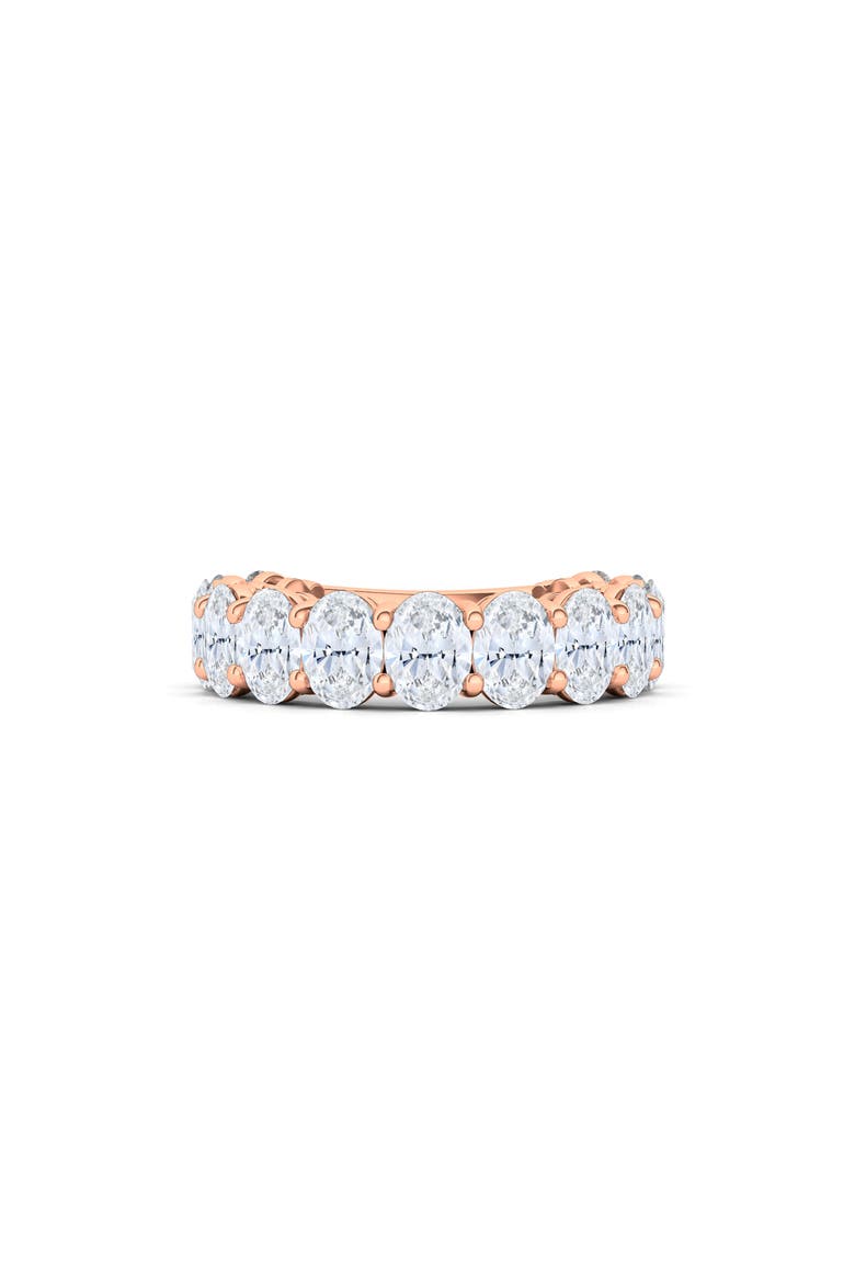Oval Cut Lab Created Diamond Eternity Band, Alternate, color, ROSE GOLD