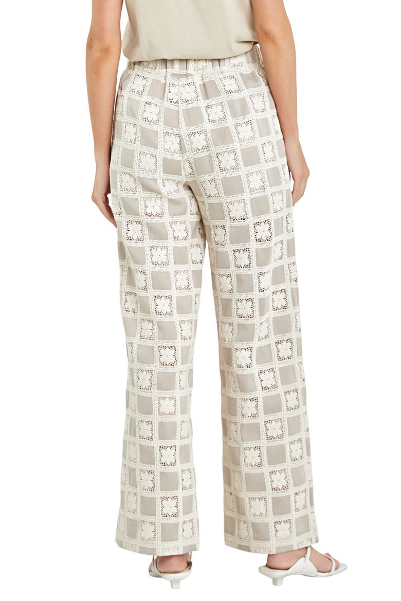 Crocket Patchwork Wide Leg Pants, Alternate, color, BEIGE MULTI