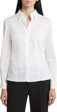 BOSS Bashinah Cotton Blend Blouse
