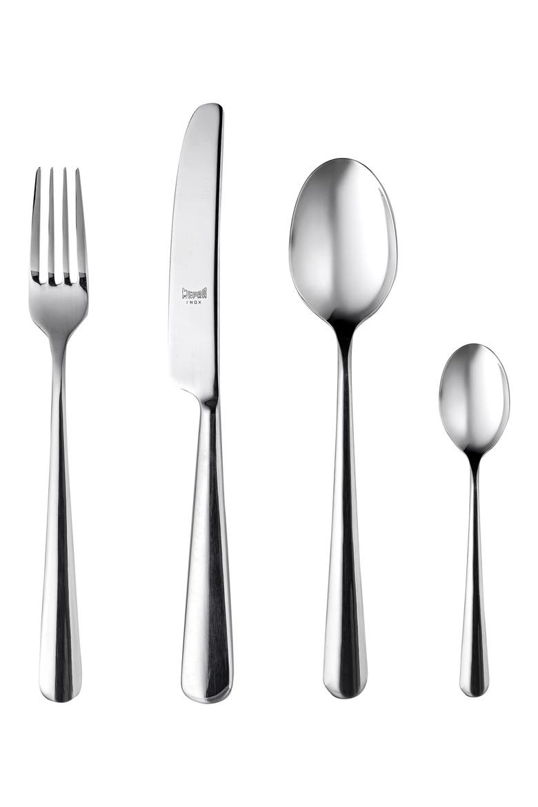 Stoccolma 24-Piece Flatware Set, Main, color, STAINLESS SHINY