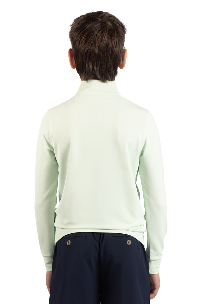 Kids' Micro Grid Textured Pullover, Alternate, color, ALOE GREEN