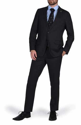 CRICKETEER Birdseye Slim Fit Wool Blend Suit