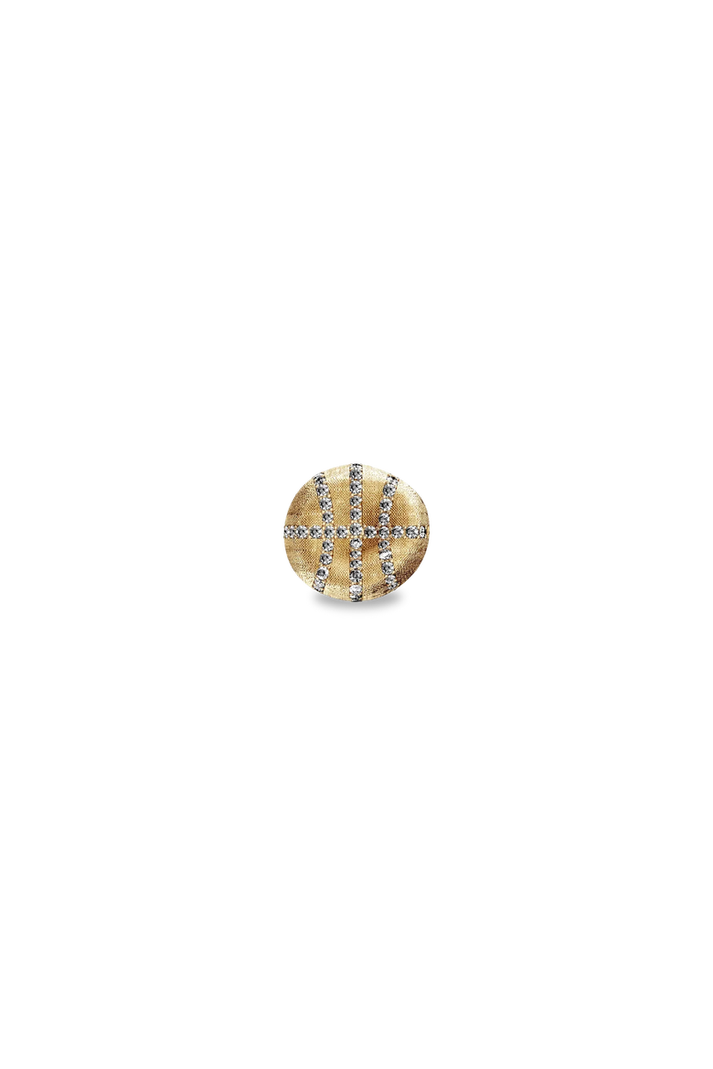 The Basketball Leaking Ball Diamond Pavé Earrings, Alternate, color, Gold / White Diamond