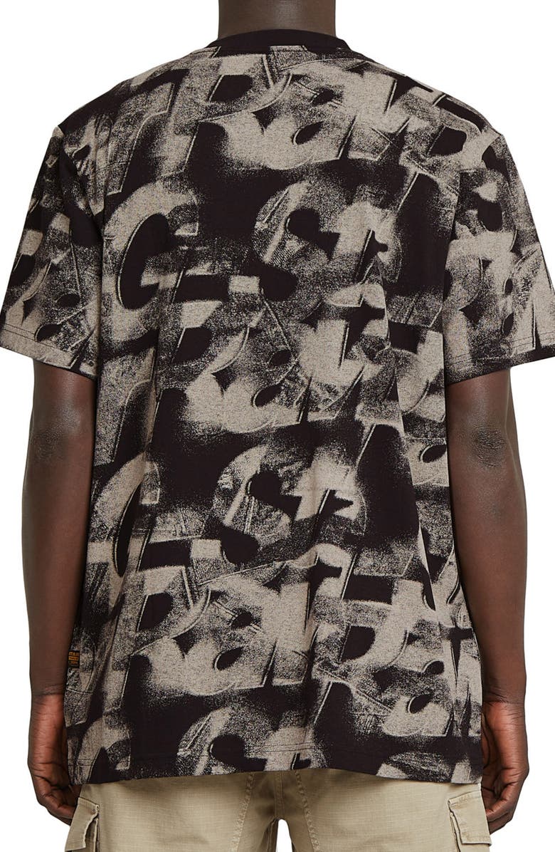 G-STAR Sprayed Letters Loose Organic Cotton T-Shirt, Alternate, color,