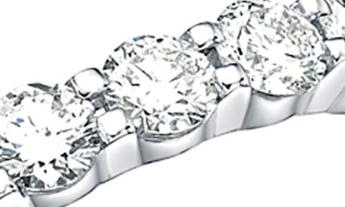 Memoire Mémoire Petite Prong Diamond Eternity Band In Silver
