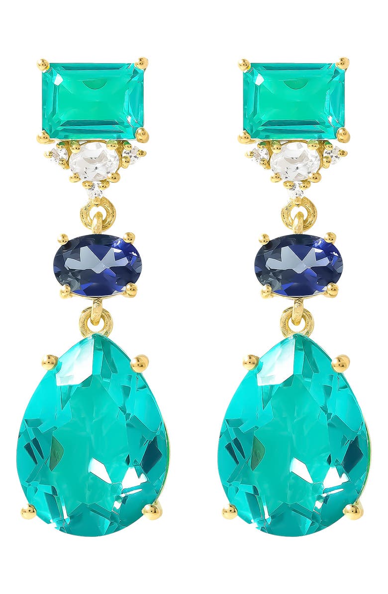 YS GEMS Quartz Drop Earrings, Main, color, Green